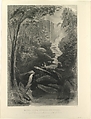 Haines Falls, Catskill Mountains, Joseph Ives Pease American, Steel engraving
