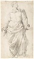 Study for the Figure of Saint Peter, Daniele da Volterra (Daniele Ricciarelli) Italian, Black chalk