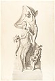 Flora and Zephyr, Josef Klieber (Austrian, Innsbruck 1773–1850 Vienna), Pen and black ink, gray wash