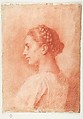 A Country Girl at Surrentum, Allan Ramsay  British, Scottish, Red chalk, heightened with white