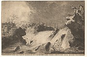The Bursting of St. Anthony's Dike, 5 March 1651. Vertoninge...Amsterdam, Pieter Nolpe (Dutch, 1613/1614–1652/1653), Intaglio