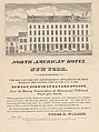 North American Hotel, New York, Peter B. Walker American, Engraving and etching