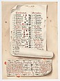 Calligraphic Trompe-l'œil Calendar, Matthias Buchinger (German, Ansbach 1674–1739), Pen and red, brown, and black ink, brush and gray wash