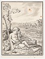 Sketch for Title Page of the Neujahrsblatt vom Musiksaal, Zurich, Johannes Meyer the Younger (Swiss, Zurich 1655–1712 Zurich), Pen and gray ink, brush and gray wash. Two framing lines in pen and gray ink.