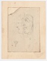 Two Heads of an Old and a Young Woman Looking to the Left (Ages of Woman?), Frederick III, King of Denmark and Norway (Hadersleben 1609–1670 Copenhagen), Graphite. Framing line in pen and brown ink on support (by Zoller?)