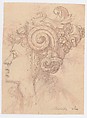 Head of a Woman with Helmet Looking Left, Circle of Francesco Salviati (Francesco de&#39; Rossi) (Italian, Florence 1510–1563 Rome) (?), Pen and brown ink, brush and pink wash, over graphite