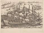 Naval Combat, Jacques Callot (French, Nancy 1592–1635 Nancy), Etching