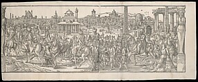 Procession of Sultan Süleyman through the Atmeidan from the frieze Ces Moeurs et fachons de faire de Turcz (Customs and Fashions of the Turks), After Pieter Coecke van Aelst (Netherlandish, Aelst 1502–1550 Brussels), Woodcut