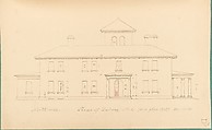 A. J. Davis, Scrapbook VI, Alexander Jackson Davis (American, New York 1803–1892 West Orange, New Jersey), Bound pages mounted with drawings and prints