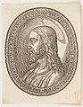 Christ, left profile, Melchior Lorck  Danish, Woodcut