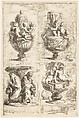 The Four Vases, Gabriel de Saint-Aubin (French, Paris 1724–1780 Paris), Etching