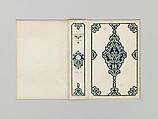 The Alhambra, Alice Cordelia Morse American, Cream cloth covered boards with gold, green and blue decoration