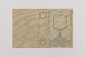 Cradle and Nursery, Alice Cordelia Morse  American, Pale green cloth covered boards with dark green and gold decoration
