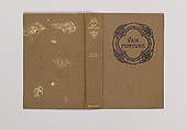 Vain Fortune, Alice Cordelia Morse  American, Medium brown cloth covered boards with dark brown and gold decoration