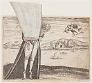 Courtesan and the blind cupid, Pietro Bertelli (Italian, active Padua, ca. 1571–1621), Engraving