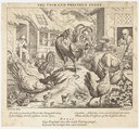 The Cock and the Precious Stone, from Aesop's Fables, Francis Barlow British, Etching