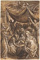 The Circumcision, Hans Mielich (German, Munich 1516–1573 Munich), Brush and brown ink, brown wash, white and yellowish bodycolor