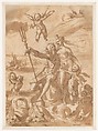 Neptune and Amphitrite, Bartholomeus Spranger (Netherlandish, Antwerp 1546–1611 Prague), Pen and brown ink, brown wash