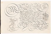Spieghel der Schryfkonste...(Mirror of the Art of Writing), Jan van de Velde I (Netherlandish, Antwerp 1568–1623 Haarlem), Plates: etching and woodcut