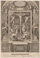 Christ on the Cross between Two Thieves, Philips Galle  Netherlandish, Engraving