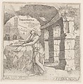 Penitence (Poenitentia), Enea Vico Italian, Engraving