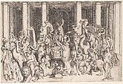 The Indian Triumph of Bacchus, Enea Vico , after an ancient relief sculpture Italian, Engraving