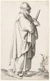 Costume Plate: Hispana Rustica mul. (with cloth and fan), Enea Vico Italian, Engraving