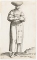 Costume Plate: Hispania Rustica mul. (with label on ground), Enea Vico Italian, Engraving