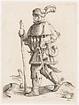 Costume Plate: German Messenger, Enea Vico Italian, Engraving