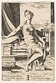 Lucretia Preparing to Kill Herself, Enea Vico Italian, Engraving; second state