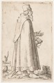 Costume Plate: Bearded Man from Spain, Enea Vico Italian, Engraving