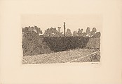 View of Montagnola di Bologna, Giorgio Morandi  Italian, Etching