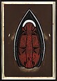 Man Spirit Mask, Willie Cole (American, born Newark, New Jersey, 1955), Left panel: Photo-etching, embossing, and hand coloring
Middle panel: Screenprint 
Right panel: Photo-etching and woodcut