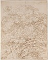 Study of an Old Tree, Gillis Neyts (Flemish, Overijse 1623–1687 Antwerp), Pen and brown ink