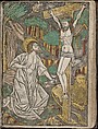 Album with Twelve Engravings of The Passion, a Woodcut of Christ as the Man of Sorrows, and a Metalcut of St. Jerome in Penitence, Israhel van Meckenem (German, Meckenem ca. 1440/45–1503 Bocholt), Engravings, two touched with gold;  woodcut, hand-colored; metalcut, hand-colored; manuscript in dark brown ink with red, and blue initials and flourishes; bound in blind-stamped leather.