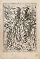 Album with Twelve Engravings of The Passion, a Woodcut of Christ as the Man of Sorrows, and a Metalcut of St. Jerome in Penitence, Israhel van Meckenem (German, Meckenem ca. 1440/45–1503 Bocholt), Engravings, two touched with gold;  woodcut, hand-colored; metalcut, hand-colored; manuscript in dark brown ink with red, and blue initials and flourishes; bound in blind-stamped leather.