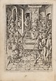 Album with Twelve Engravings of The Passion, a Woodcut of Christ as the Man of Sorrows, and a Metalcut of St. Jerome in Penitence, Israhel van Meckenem (German, Meckenem ca. 1440/45–1503 Bocholt), Engravings, two touched with gold;  woodcut, hand-colored; metalcut, hand-colored; manuscript in dark brown ink with red, and blue initials and flourishes; bound in blind-stamped leather.