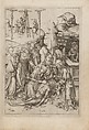 Album with Twelve Engravings of The Passion, a Woodcut of Christ as the Man of Sorrows, and a Metalcut of St. Jerome in Penitence, Israhel van Meckenem (German, Meckenem ca. 1440/45–1503 Bocholt), Engravings, two touched with gold;  woodcut, hand-colored; metalcut, hand-colored; manuscript in dark brown ink with red, and blue initials and flourishes; bound in blind-stamped leather.