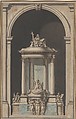 Design for a Pulpit, Louis Gustave Taraval (French, Stockholm 1738–1794 Paris), Pen and black ink, brush and brown, gray, and blue washes, over black chalk