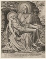 Vatican Pietà, Adamo (Ghisi) Scultori  Italian, Engraving