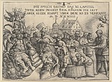Illustration to Proverbs 11: 26, Daniel Hopfer German, Etching; second state of four