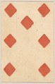 Seven of Diamonds, from a Set of Piquet Cards, Claude Fayolle  French, Hand-colored woodcut