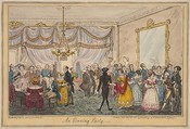 An Evening Party, George Cruikshank  British, Hand-colored etching and engraving
