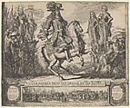 William III as Prince of Orange, with the four preceding Stadthouders, William I, Maurice, Frederick Hendrick, William II, Romeyn de Hooghe Dutch, Etching; third state