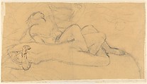 Adam and Eve, Antoine-Emile Bourdelle  French, Graphite, pen and black ink