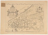 A Plan of the City of New York from an Actual Survey Made by James Lyne, 1728, James Lyne  American or British, Lithograph