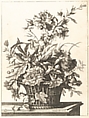 Upright Baskets of Flowers, Designed and engraved by Jean-Baptiste Monnoyer (French, Lille 1636–1699 London), Engraving