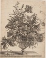 [Flowers Arranged in a Glass Vase], Jean-Baptiste Monnoyer  French, Engraving