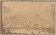 Parterre du Palais de Nancy / The Garden Palace of Nancy, Jacques Callot (French, Nancy 1592–1635 Nancy), Pen with brown ink.
