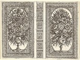 Book Cover (Two Flower Vases), Sébastien Leclerc I French, Etching; second state of two